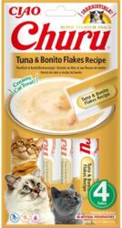 Inaba Foods Churu Tuna with bonito flakes 4x14g gustare pisici, ton si fulgi de bonito