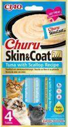 Inaba Foods Churu Skin&Coat 4x14g crema ton si scoici pentru pisici