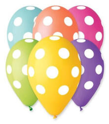 Gumi lufi, pasztel, pöttyös, 10 db /csomag 30 cm (1020011-pottyos)