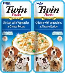 Inaba Foods Dog Twin pui, legume si branza plic pentru caini 2x40 g