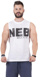 NEBBIA Férfi atlétatrikó Nebbia Back to the Hardcore tank top 144 fehér XL