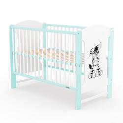 NEW BABY Gyerek kiságy New Baby ELSA Zebra fehér-menta - babamarket