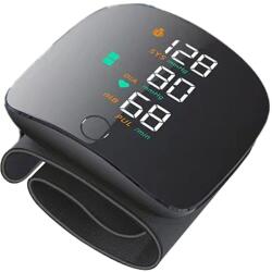  Vérnyomásmérő, LCD kijelző, Csuklóhoz, Fekete (WSXYCLY)