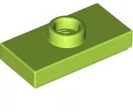 LEGO® 15573c34 - LEGO lime lap 1 x 2 méretű 1 bütyökkel - jumper, az alján bütyök aljzattal (15573c34)