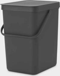 Brabantia Sort & Go Waste Bin 25 literes hulladékgyűjtő szemetes - Sötétszürke (129940)