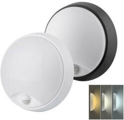 Solight Iluminat exterior Solight LED cu senzor și CCT reglabil, 18W, 1350lm, 22cm, 2in1 - capac alb și negru (WO780)