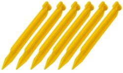  22 cm-es műanyag sátorcövek készlet 6 db - sárga