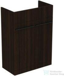Ideal Standard I LIFE A 60x30 cm-es 2 ajtós álló alsószekrény mosdó, munkalap és fogantyú nélkül, Coffee oak T5262NW (T5262NW)