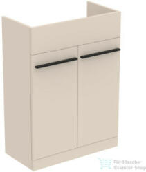 Ideal Standard I LIFE A 60x30 cm-es 2 ajtós álló alsószekrény mosdó, munkalap és fogantyú nélkül, Sand beige matt T5262NF (T5262NF)