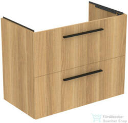 Ideal Standard I. LIFE A 80x44 cm-es 2 fiókos fali alsószekrény mosdó és fogantyú nélkül, Natural oak T5256NX (T5256NX)