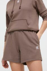 adidas Originals pantaloni scurți femei, culoarea maro, uni, high waist IR5957 PPYH-SZD03E_88X