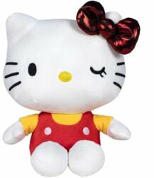 Play by Play Jucarie de plus, Play by Play, Hello Kitty cu salopeta rosie, Editie Aniversara, 22 cm (N00003378_001)