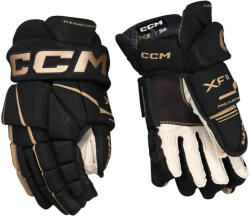 CCM Tacks XF 80 Black/Gold Junior Hokikesztyűk 10 hüvelyk