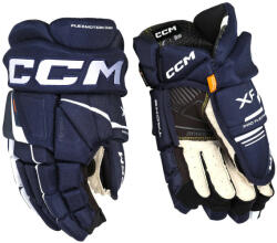 CCM Tacks XF Navy/White Junior Hokikesztyűk 12 hüvelyk