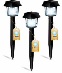 Lumileds 3x Napelemes kerti lámpa LED a földbe szúrva ASTRUM 33cm FEKETE IP44