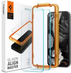 Spigen ALM FC képernyővédő üveg 2db (2.5D, extra karcálló, 9H, ultravékony, színkiemelés) ÁTLÁTSZÓ Google Pixel 8a (AGL07464)