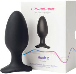 Lovense Hush 2 L - малък анален вибратор с акумулатор (57 мм) - черен