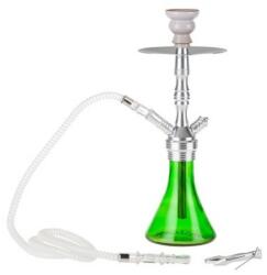 Dreamliner 42 cm magas, zöld és ezüst színű shisha - 1 csöves (A-346300)