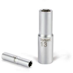 Fortum dugófej, hosszított, 1/4" 12mm, 61CrV5, mattkróm, 50mm hosszú (4701525) - abalatoniszivattyus