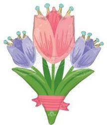 anagram Óriás lufi 38" 96cm Virágcsokor, Tulipán (LUFI683568)