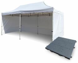 Ollós Party sátor 4x8m ALU Premium 4db ablak nélküli oldal + MŰANYAG PADLÓ 128db Változat: Ollós Party sátor 4x8m ALU Premium 4db ablak nélküli oldal + MŰANYAG PADLÓ 128db