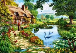 Bluebird Puzzle - Puzzle Steve Crisp: Căsuță lângă lac - 500 piese Puzzle