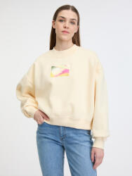 Calvin Klein Illuminated Box Logo Crew Neck Hanorac Calvin Klein Jeans | Galben | Femei | XS