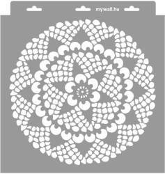 MyWall Csipke 09 stencil - Festő - 28x29 cm tortatál