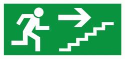CZ Fotolumineszcens matrica Menekülő lépcső jobb felső 210 x 100 mm AKCIÓ