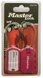 CZ - S Master Lock 4684EURTCOL 2 db-os csomagtartó lakat készlet - rózsaszín