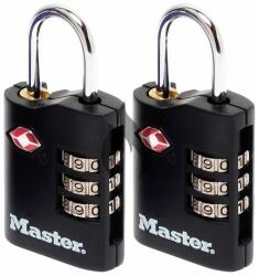 CZ - S Master Lock TSA 4686EURT 2 db kombinált lakat készlet - fekete