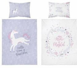 Detexpol Unicorn bambusz ágynemű - fehér-lila