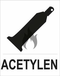 CZ Biztonsági tábla - Acetilén 150 x 210 mm