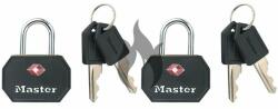 CZ - S Master Lock TSA 4681EURTBLK 2 db lakat készlet - fekete