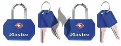 CZ - S Master Lock TSA 4681EURTBLR 2 db lakat készlet - kék