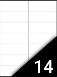 FORTUNA Etikett FORTUNA 105x42, 4mm univerzális 1400 címke/doboz 100 ív/doboz (10694) - irodaszerwebaruhaz
