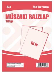 Fortuna Rajzlap műszaki FORTUNA A/3 180 g 10 íves