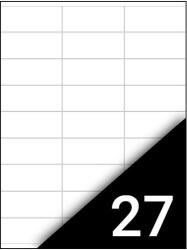 FORTUNA Etikett FORTUNA 70x31mm univerzális 2700 címke/doboz 100 ív/doboz (10808) - irodaszerwebaruhaz