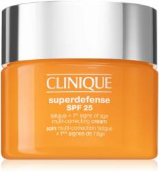 Clinique Superdefense SPF 25 Fatigue + 1st Signs Of Age Multi-Correcting Cream krém az öregedés első jelei ellen száraz és kombinált bőrre SPF 25 30 ml