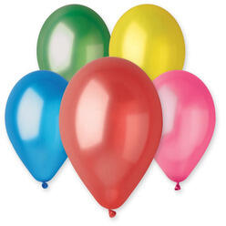  Gumi lufi, metál, vegyes, 10 db /csomag 26 cm (10200009-0010M)