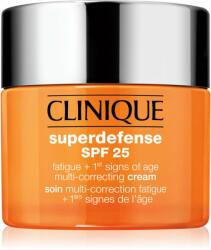 Clinique Superdefense SPF 25 Fatigue + 1st Signs Of Age Multi-Correcting Cream krém az öregedés első jelei ellen száraz és kombinált bőrre SPF 25 50 ml