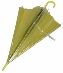  Egyedi színes, átlátszó huzatú hosszúnyelű félautomata esernyő / (MNLTH-28637)