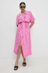 ANSWEAR rochie culoarea roz, maxi, evazati BBYH-SSD07A_30X
