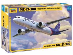 Zvezda Irkut MS-21-300 Civil Airliner 1: 144 makett repülő (7033) (7033) - kvikki