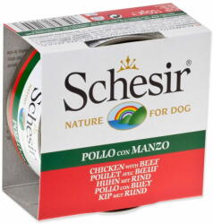 Schesir SCHESIR Dog csirke + marhahús konzerv zselében 150 g