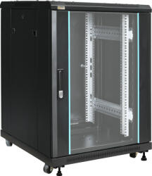 Pulsar ZRS1566 19" 15U 600x600 álló rack szekrény, készre szerelt, fekete (ZRS1566)