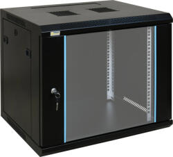 Pulsar RW964 19" 9U 600x450 fali rack szekrény, készre szerelt, fekete (RW964)