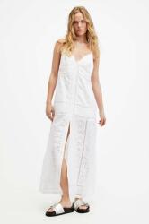 AllSaints rochie DAHLIA EMB DRESS culoarea alb, maxi, drept, W083DA PPYH-SUD2H0_00X