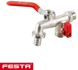 FESTA 45105 karos kerti csap 1/2" - dupla KM, 2x3/4 (45105)
