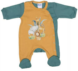  Pamut hosszú ujjú elöl patentos rugdalózó Szafaris mintával (50)